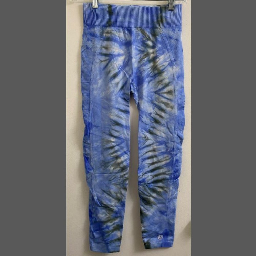Tory Sport Tie Dye Cropped Leggings, Blue